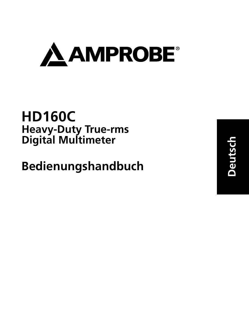 Hd160c | Amprobe HD160C Digital-Multimeter User Manual | Page 53 / 148