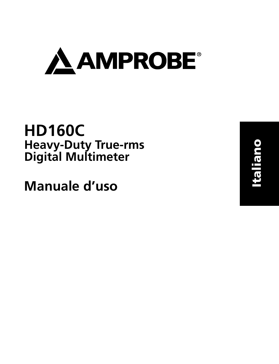 Hd160c, Manuale d’uso | Amprobe HD160C Digital-Multimeter User Manual | Page 77 / 148