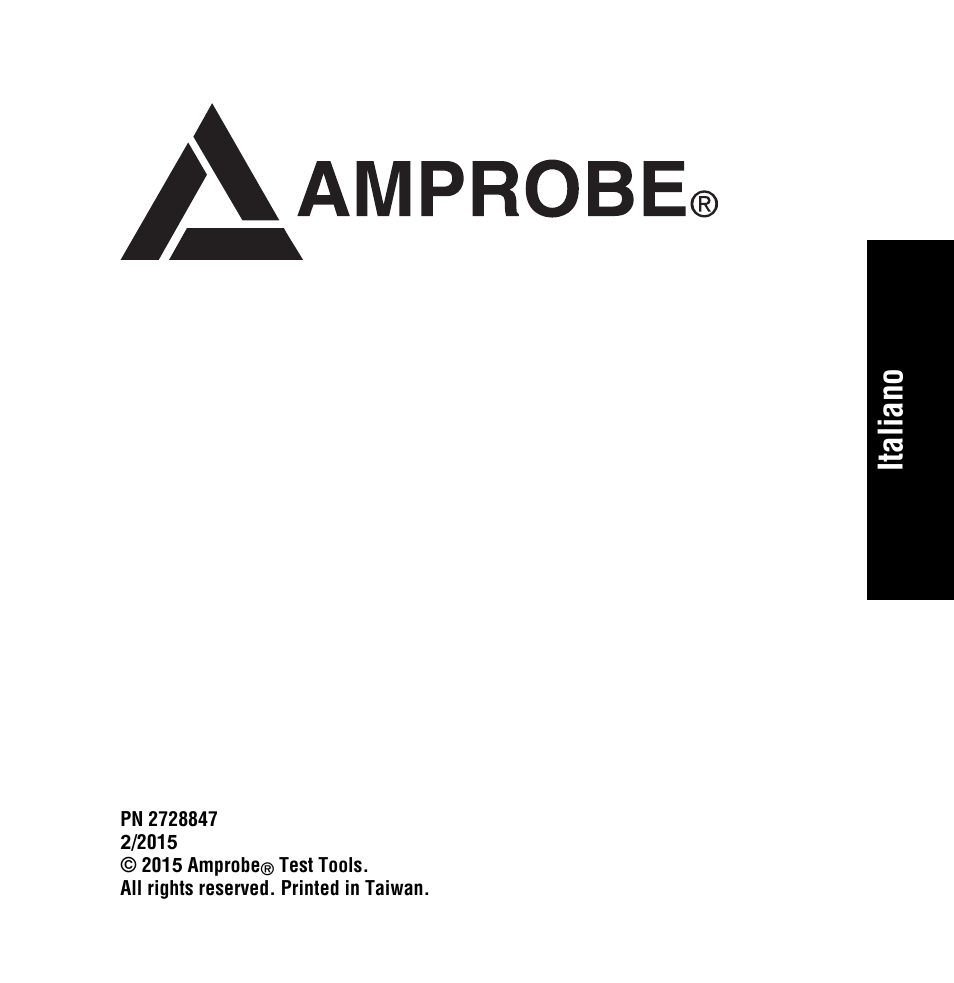 Pm51a, Multimetro tascabile, Manual d'uso | Ita liano | Amprobe PM51A User Manual | Page 43 / 70