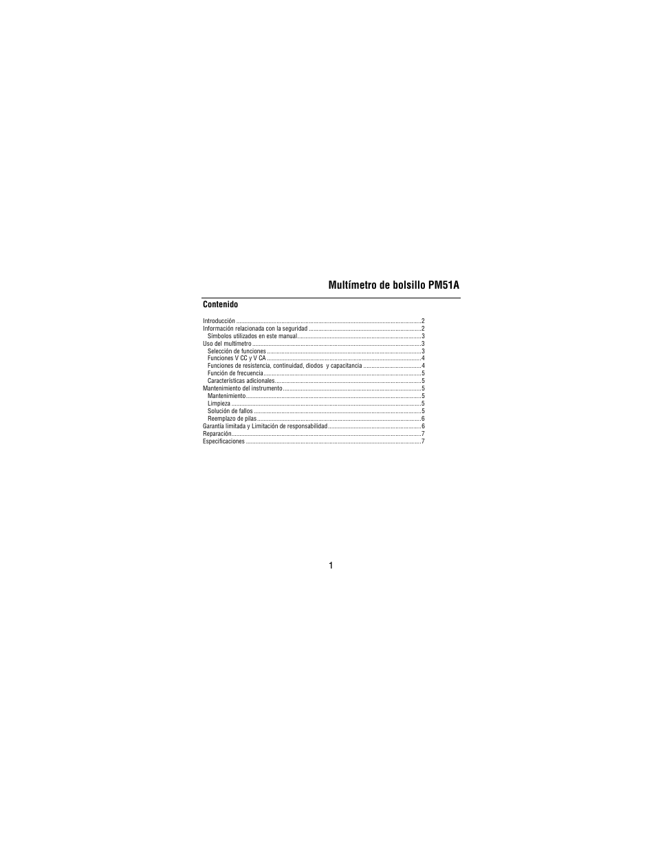 Multímetro de bolsillo pm51a | Amprobe PM51A User Manual | Page 59 / 70