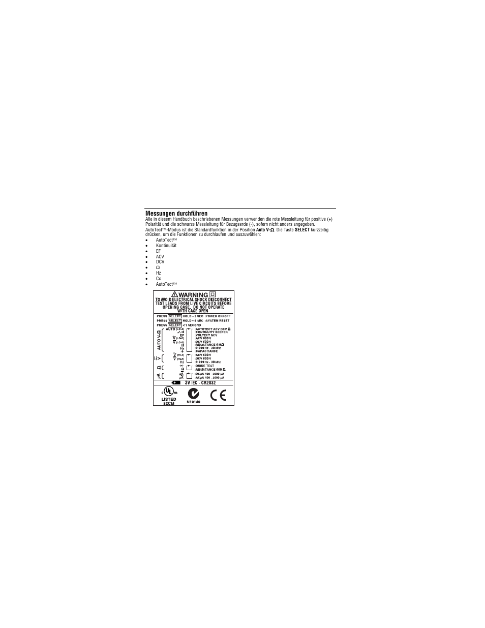 Messungen durchführen | Amprobe PM55A Automatic-Precision-Pocket-Meter User Manual | Page 38 / 80