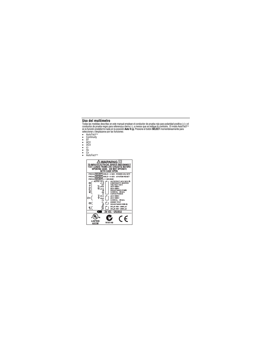 Uso del multímetro | Amprobe PM55A Automatic-Precision-Pocket-Meter User Manual | Page 70 / 80