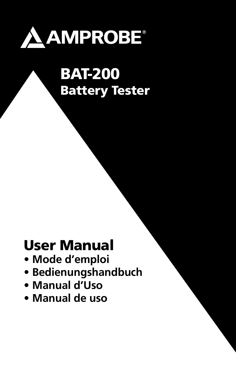 Amprobe BAT-200 Battery-Tester User Manual | 44 pages