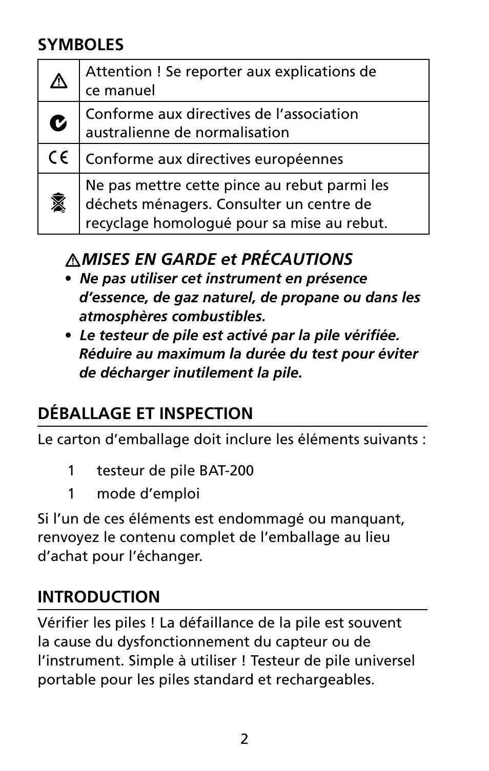 Amprobe BAT-200 Battery-Tester User Manual | Page 16 / 44