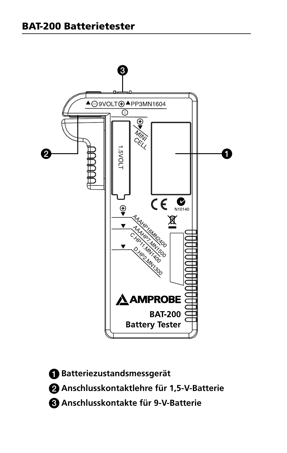 Amprobe BAT-200 Battery-Tester User Manual | Page 22 / 44