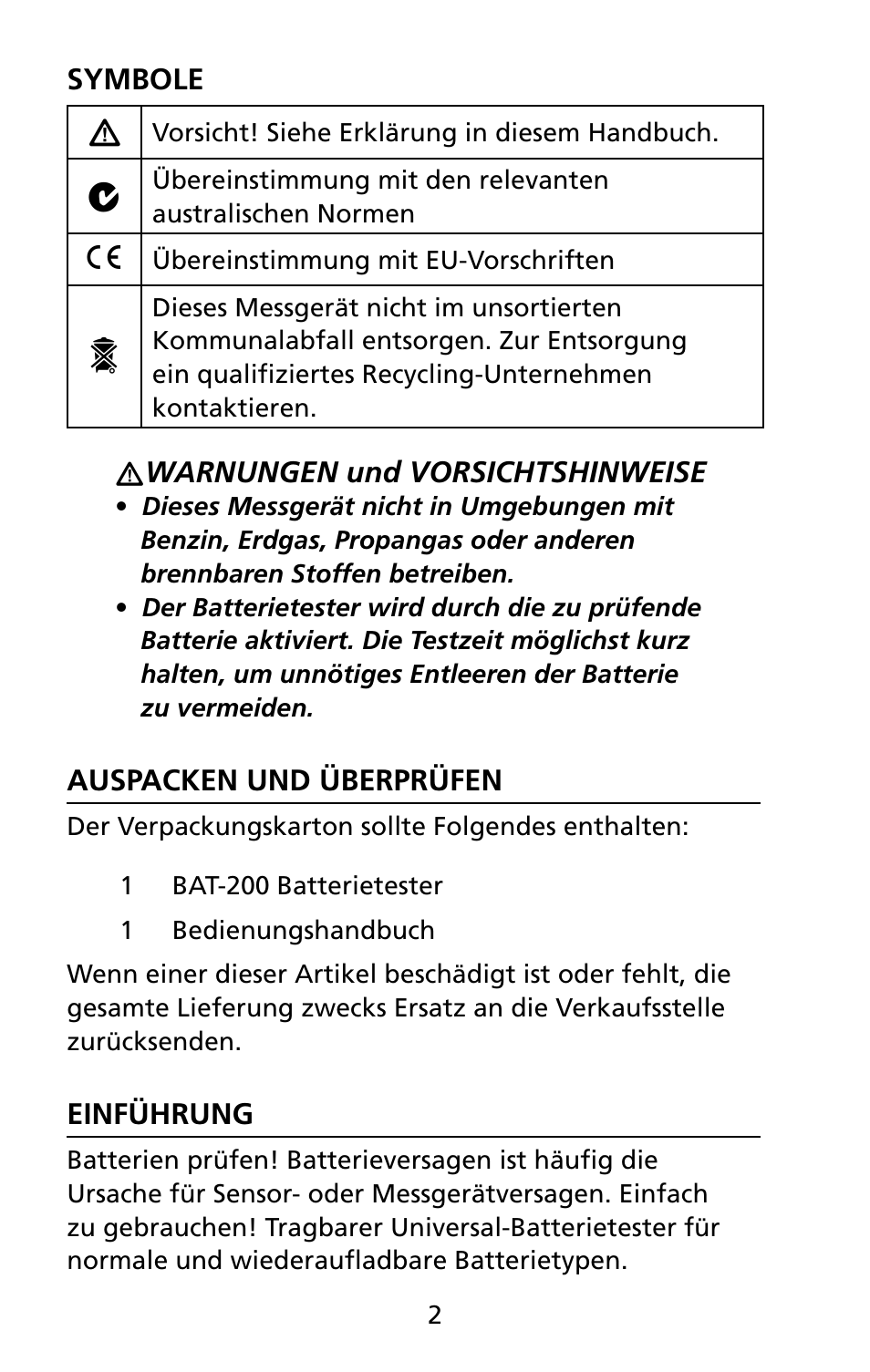 Amprobe BAT-200 Battery-Tester User Manual | Page 24 / 44