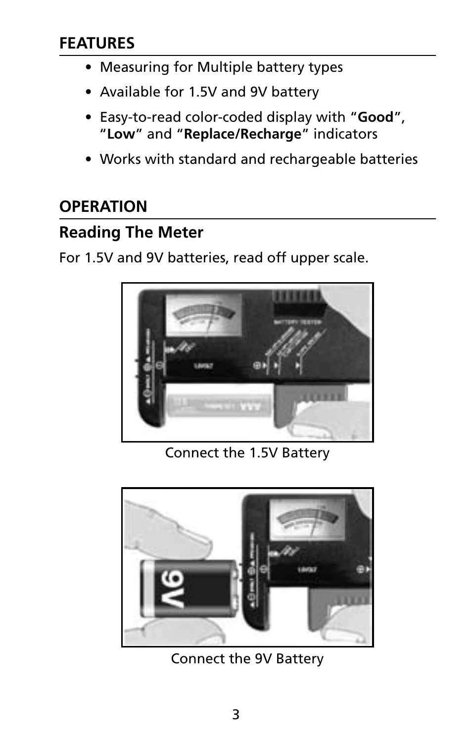 Amprobe BAT-200 Battery-Tester User Manual | Page 9 / 44