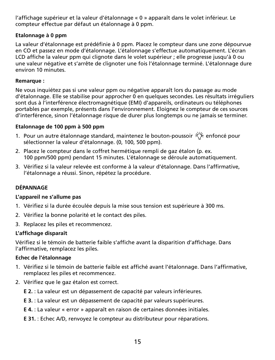 Amprobe CM100 Carbon-Monoxide-Meter User Manual | Page 16 / 50