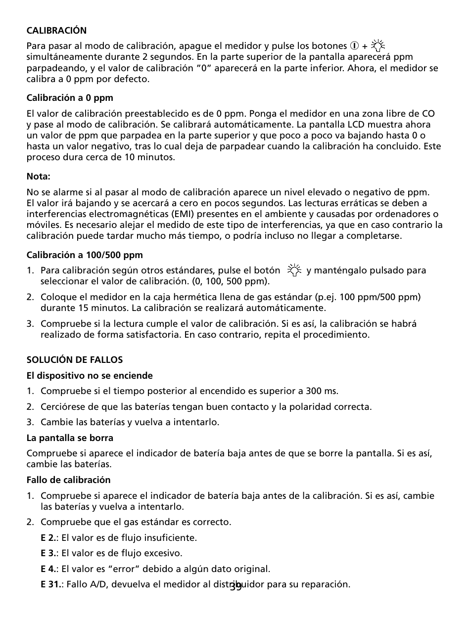 Amprobe CM100 Carbon-Monoxide-Meter User Manual | Page 40 / 50