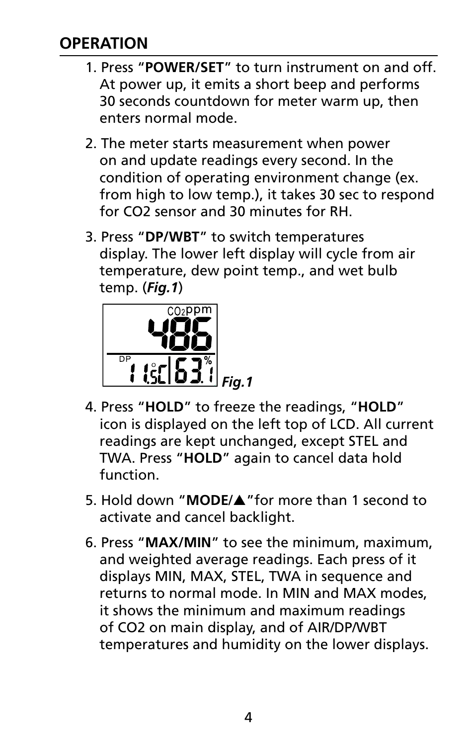 Amprobe CO2-100 CO2-Meter User Manual | Page 10 / 19