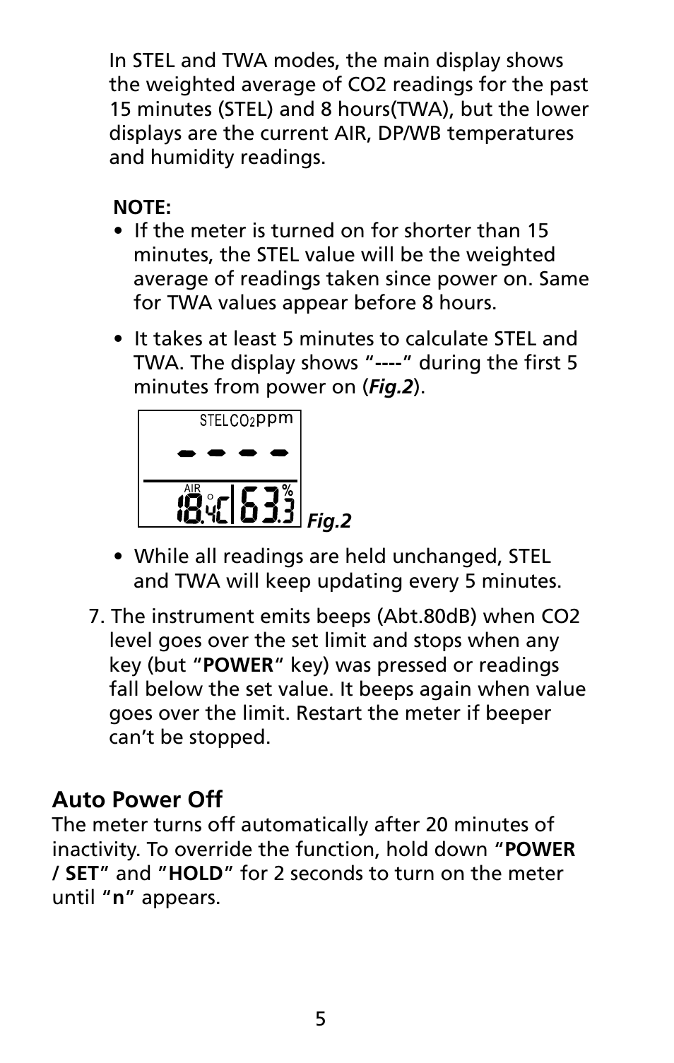 Amprobe CO2-100 CO2-Meter User Manual | Page 11 / 19