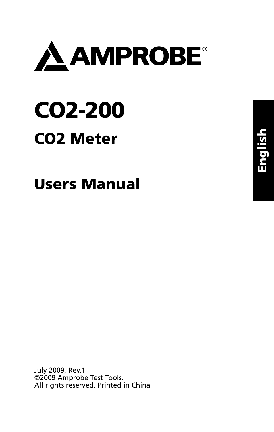 Co2-200, Co2 meter users manual | Amprobe CO2-200 CO2-Meter User Manual | Page 2 / 19