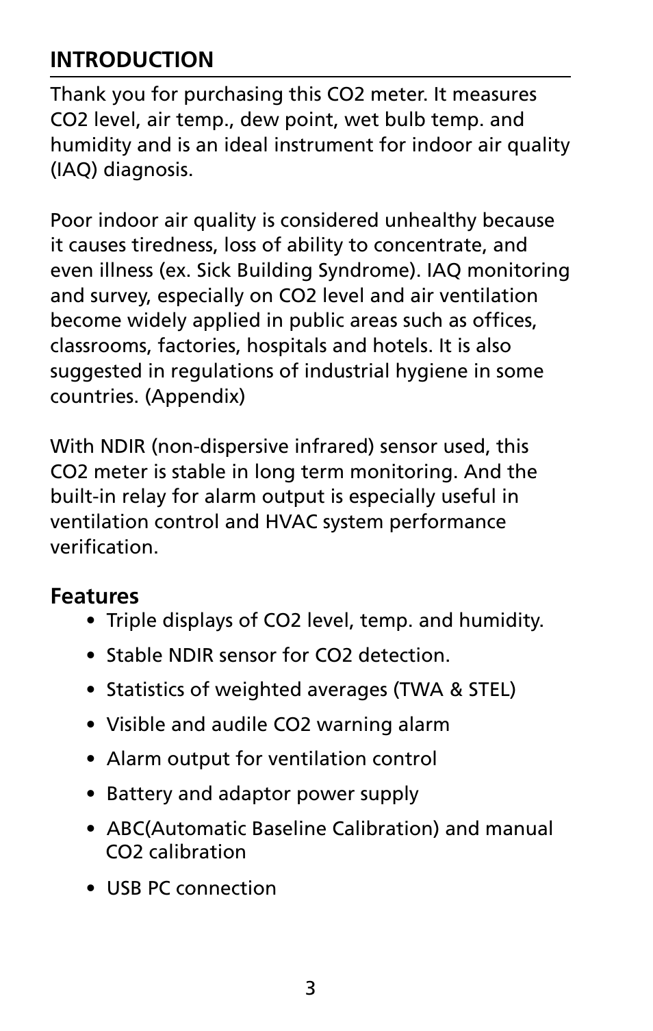 Amprobe CO2-200 CO2-Meter User Manual | Page 9 / 19