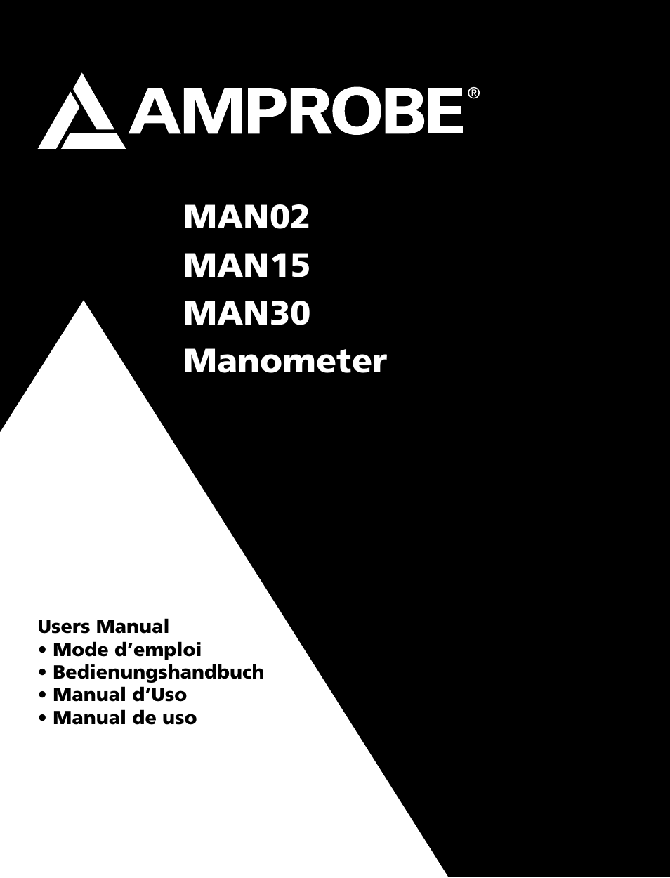 Amprobe MAN02 Manometers User Manual | 15 pages