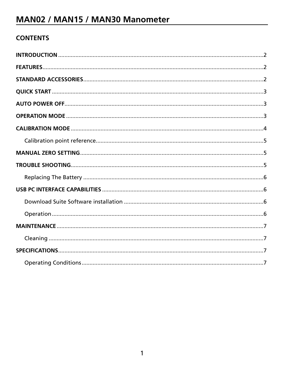 Amprobe MAN02 Manometers User Manual | Page 5 / 15