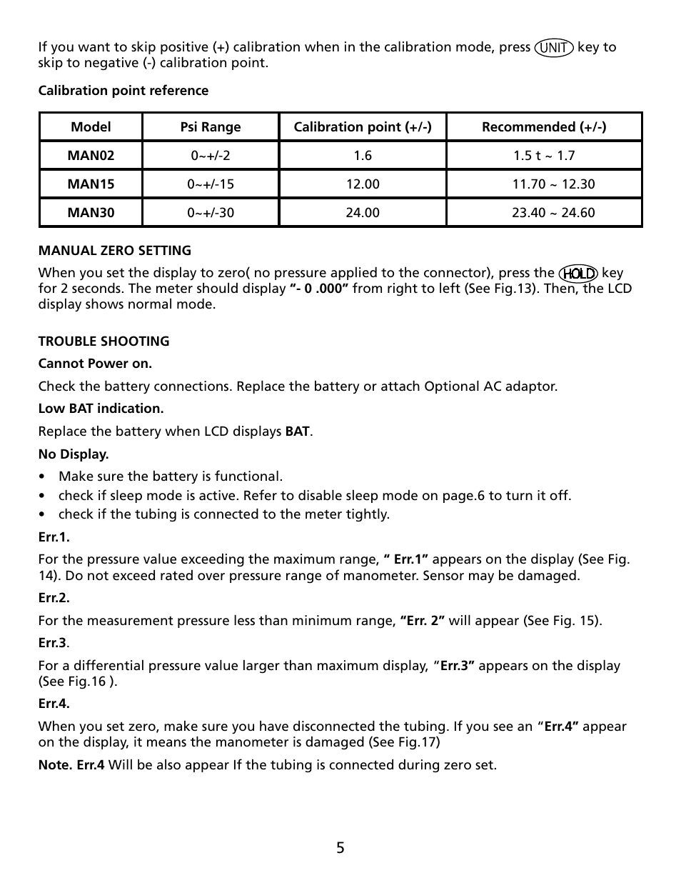 Amprobe MAN02 Manometers User Manual | Page 9 / 15