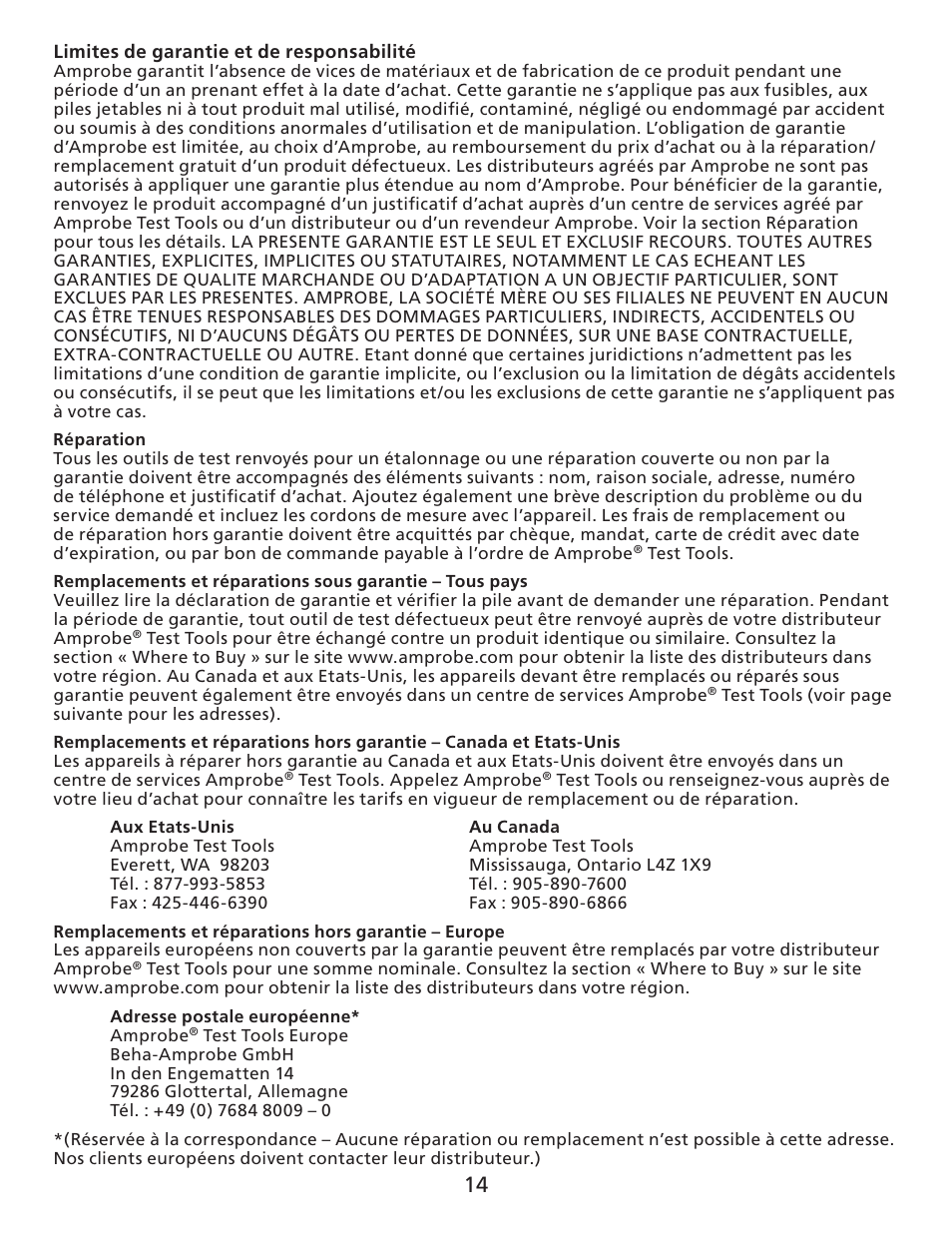 Amprobe MAN02-A Digital-Multimeter User Manual | Page 15 / 74