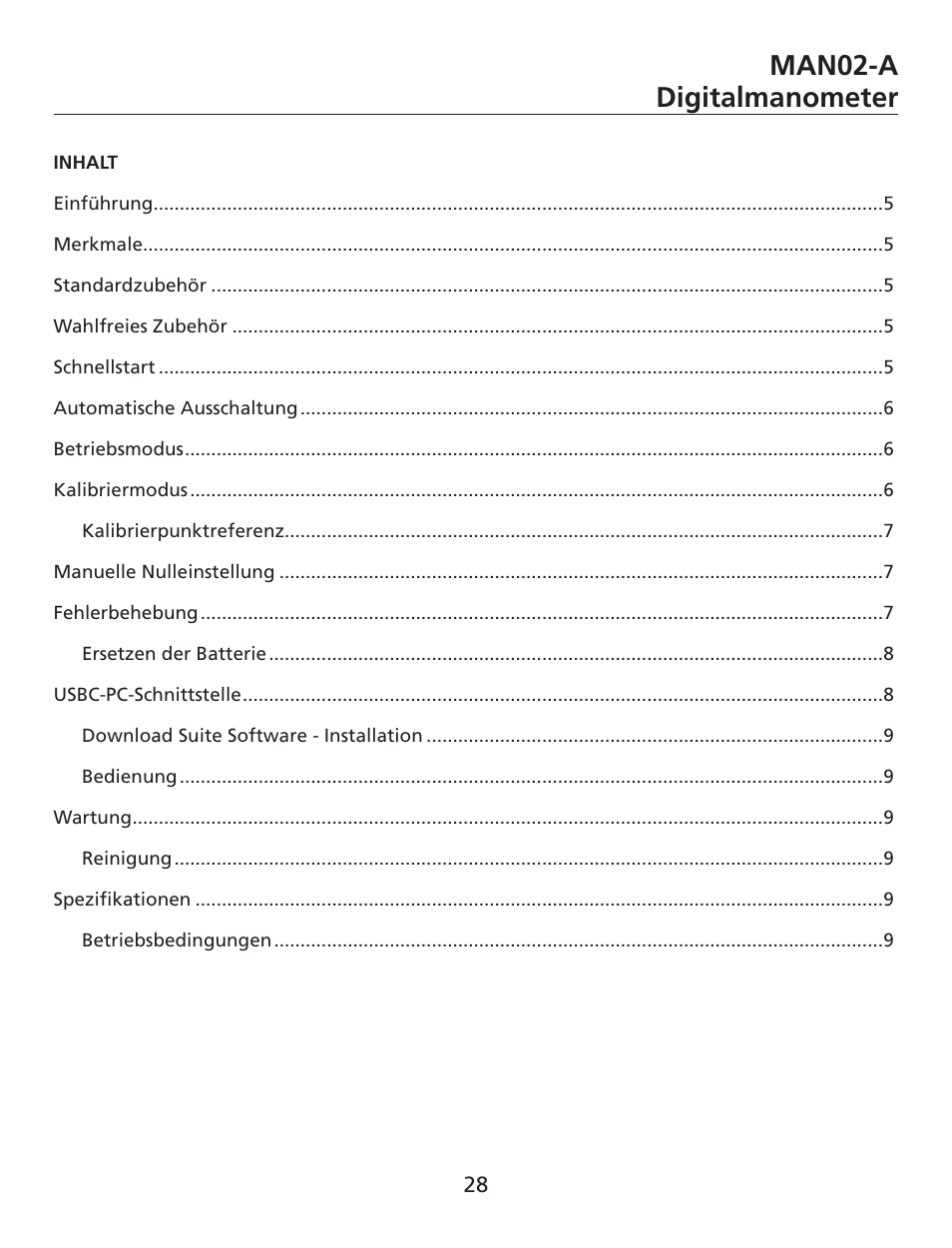 Man02-a digitalmanometer | Amprobe MAN02-A Digital-Multimeter User Manual | Page 29 / 74