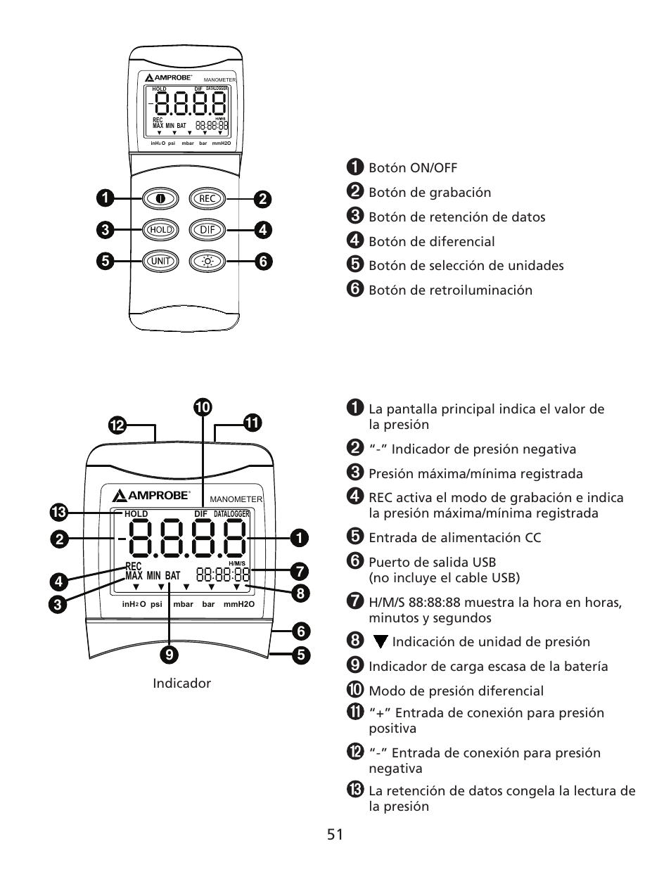 Amprobe MAN02-A Digital-Multimeter User Manual | Page 52 / 74