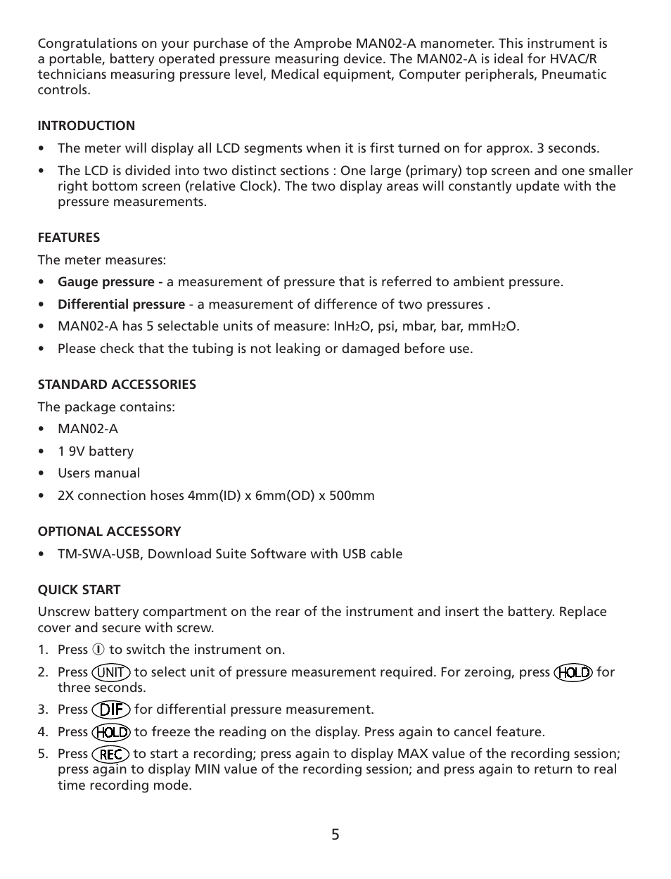 Amprobe MAN02-A Digital-Multimeter User Manual | Page 6 / 74