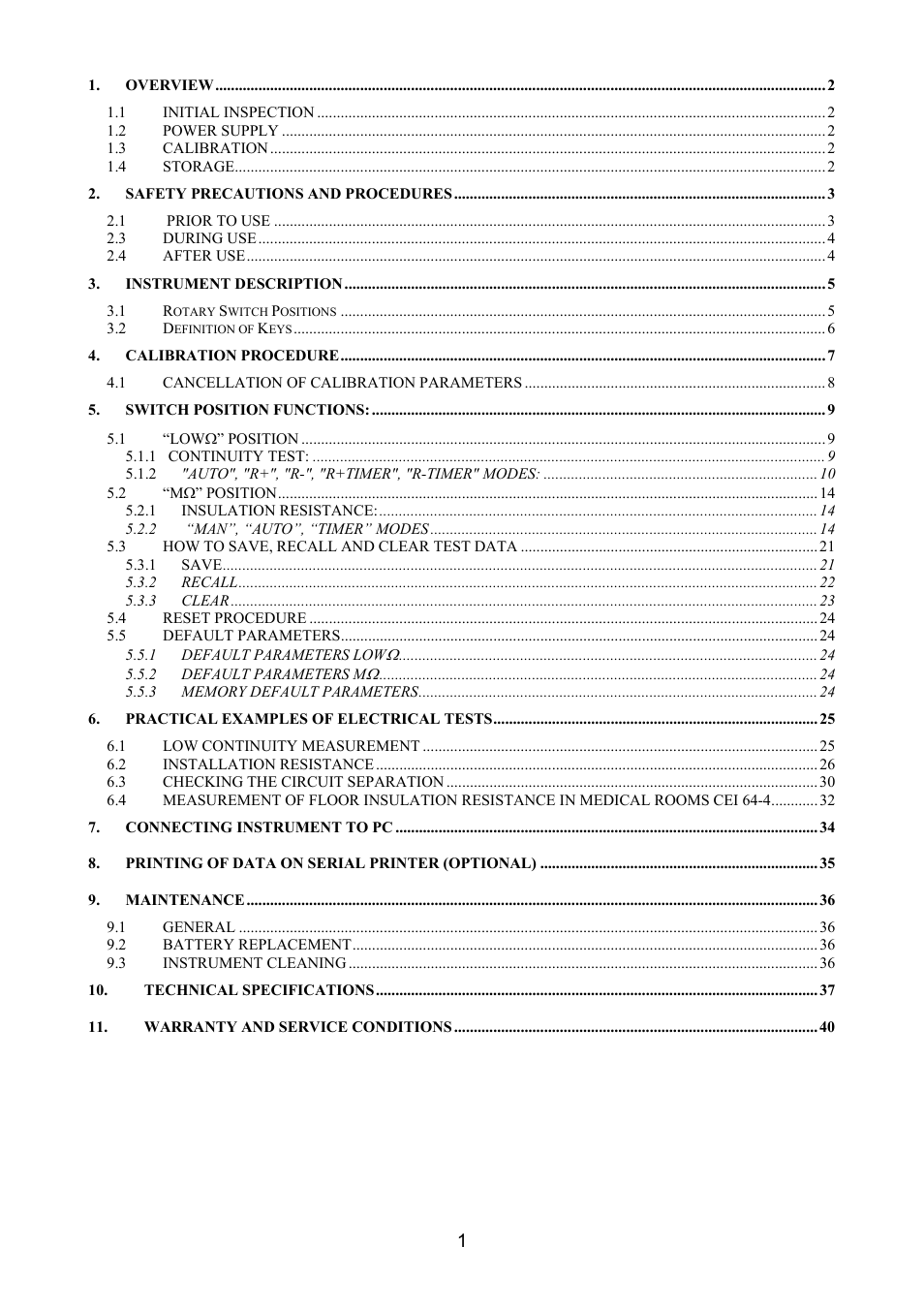 Amprobe MEGATEST-1000 Megohmmeter User Manual | Page 2 / 100