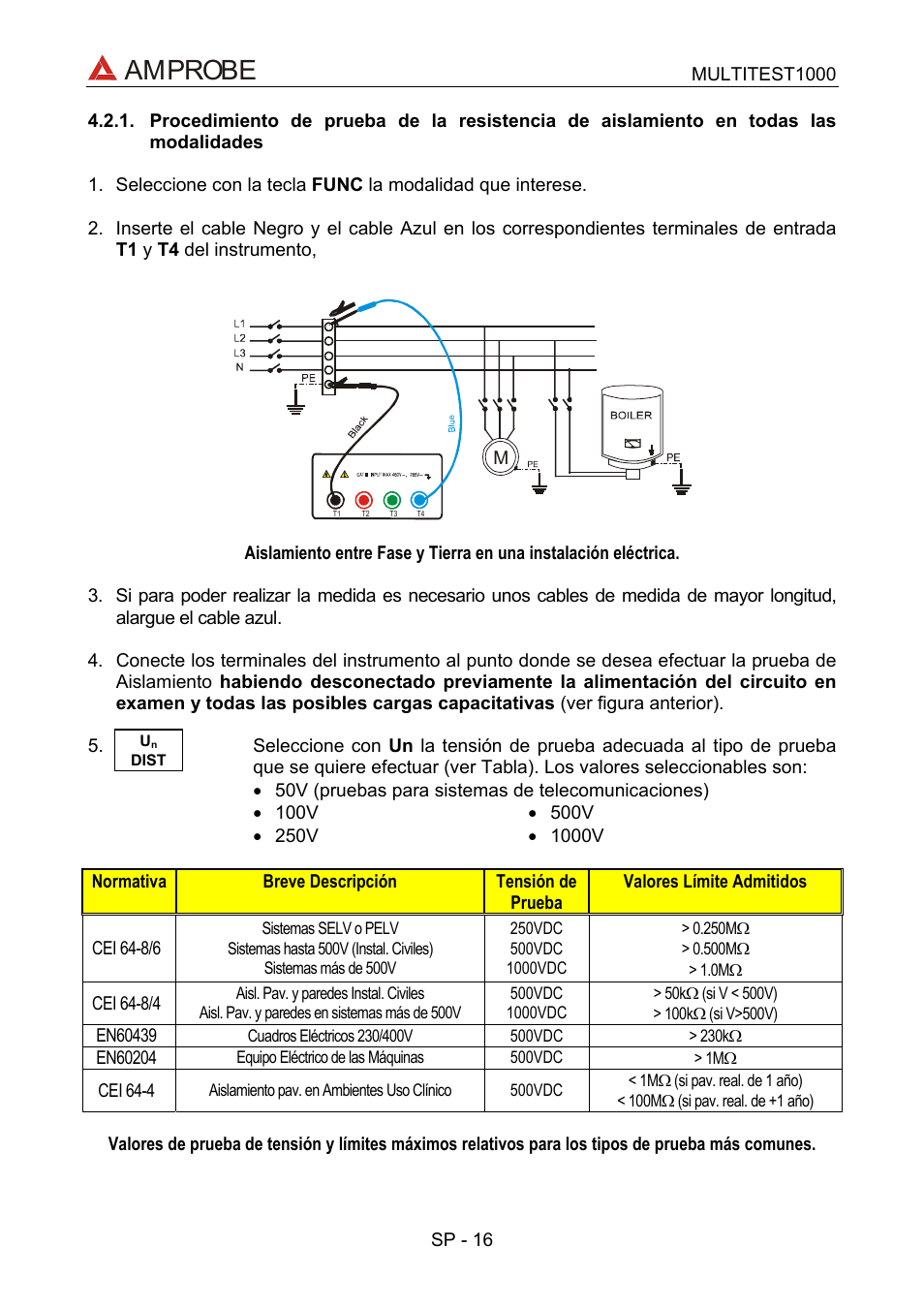 Amprobe | Amprobe MEGATEST-1000 Megohmmeter User Manual | Page 60 / 100