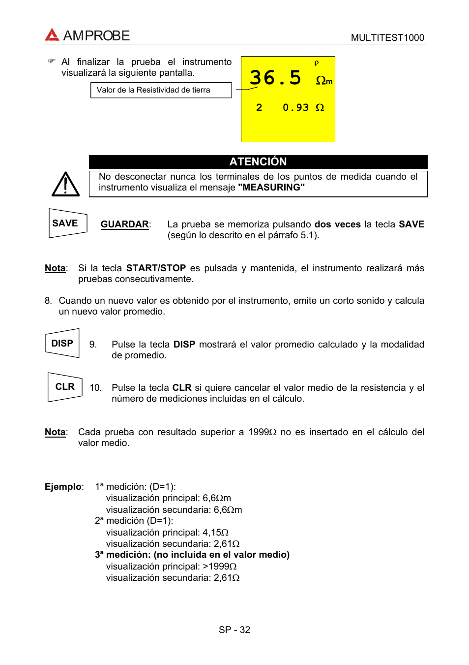 Amprobe | Amprobe MEGATEST-1000 Megohmmeter User Manual | Page 76 / 100