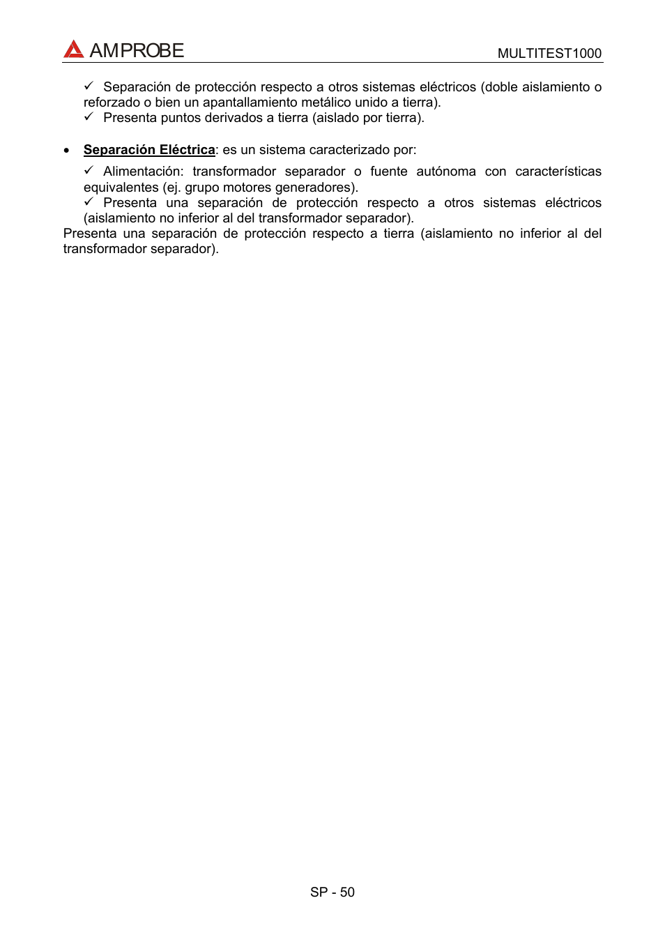 Amprobe | Amprobe MEGATEST-1000 Megohmmeter User Manual | Page 94 / 100