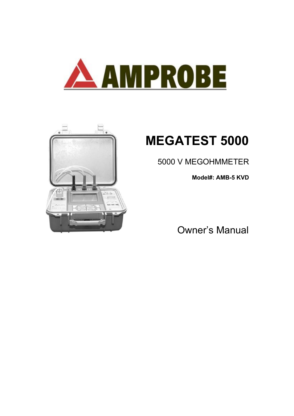 Amprobe MEGATEST-5000 Megohmmeter User Manual | 32 pages