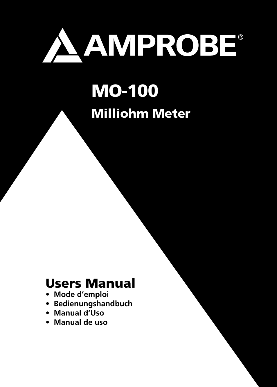 Amprobe MO-100 Milliohm-Meter User Manual | 19 pages