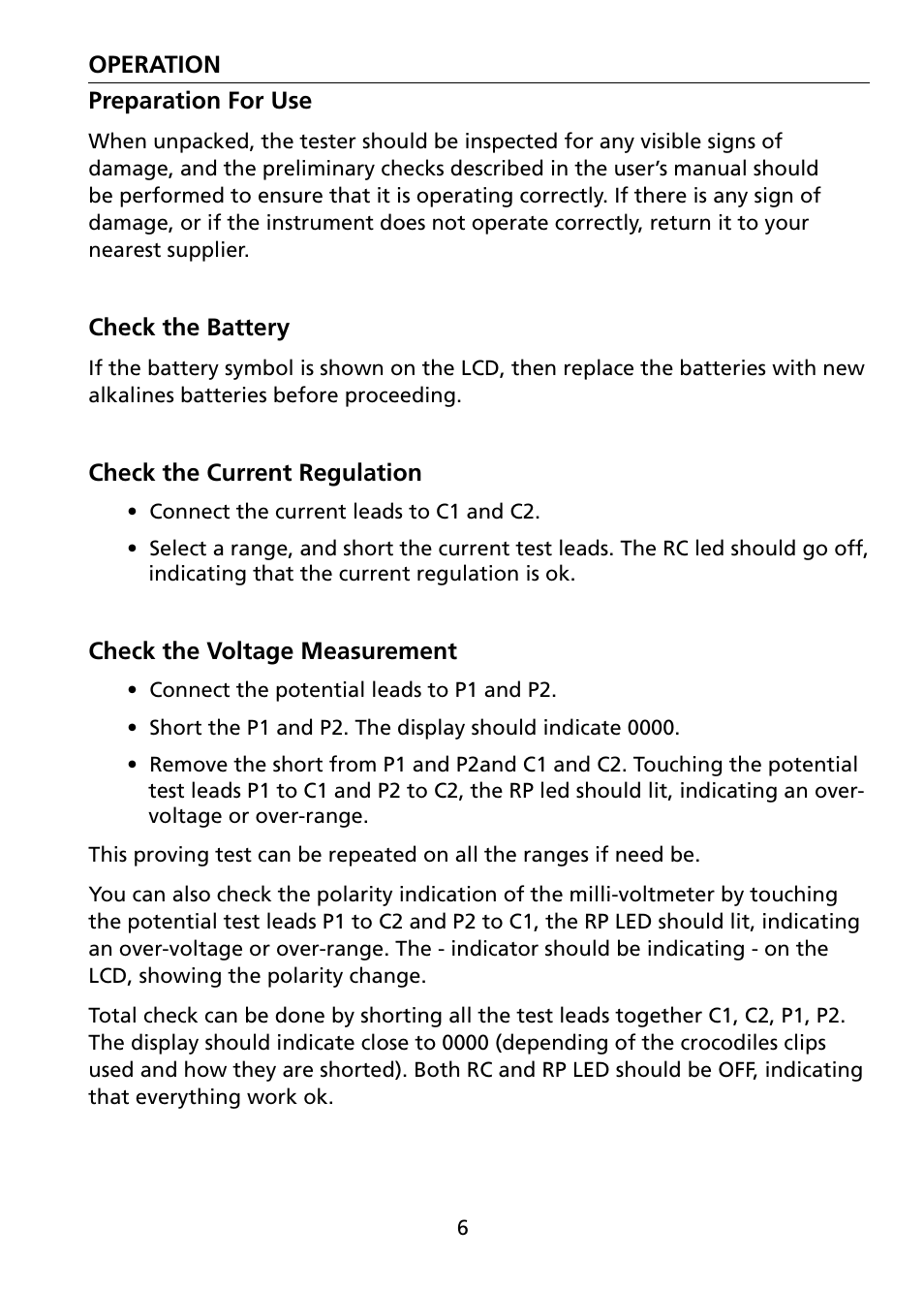 Amprobe MO-100 Milliohm-Meter User Manual | Page 10 / 19