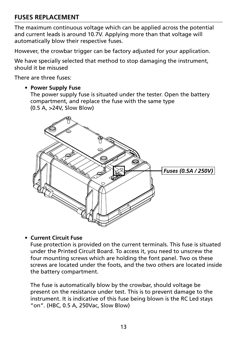 Amprobe MO-100 Milliohm-Meter User Manual | Page 17 / 19