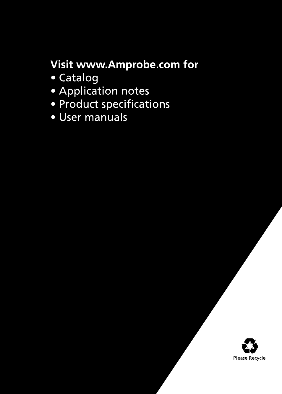 Amprobe MO-100 Milliohm-Meter User Manual | Page 19 / 19