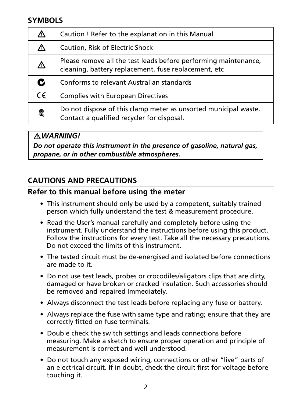Amprobe MO-100 Milliohm-Meter User Manual | Page 6 / 19