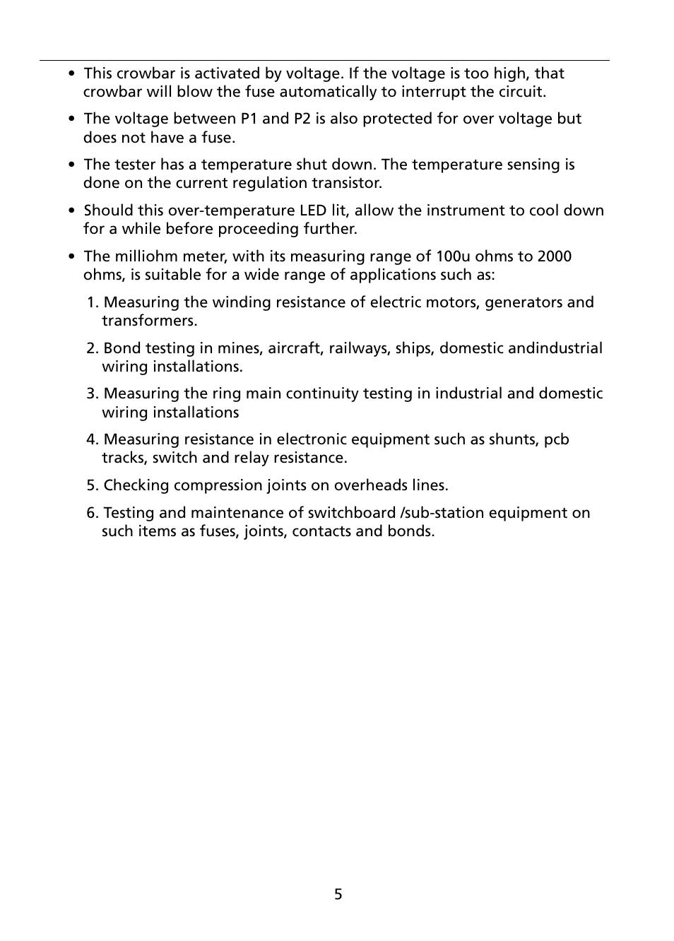 Amprobe MO-100 Milliohm-Meter User Manual | Page 9 / 19