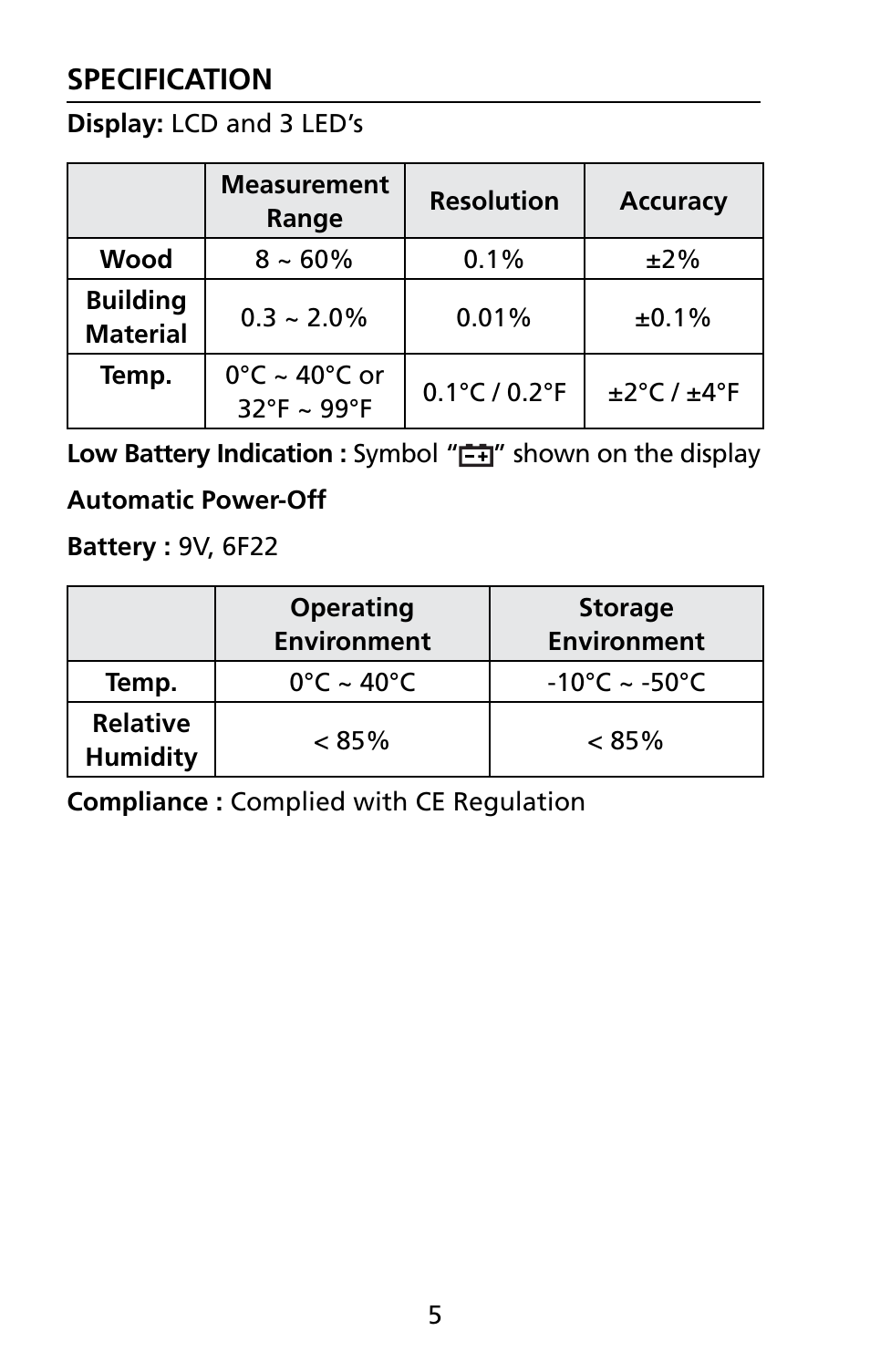 Amprobe MT-10 Moisture-Meter User Manual | Page 11 / 13