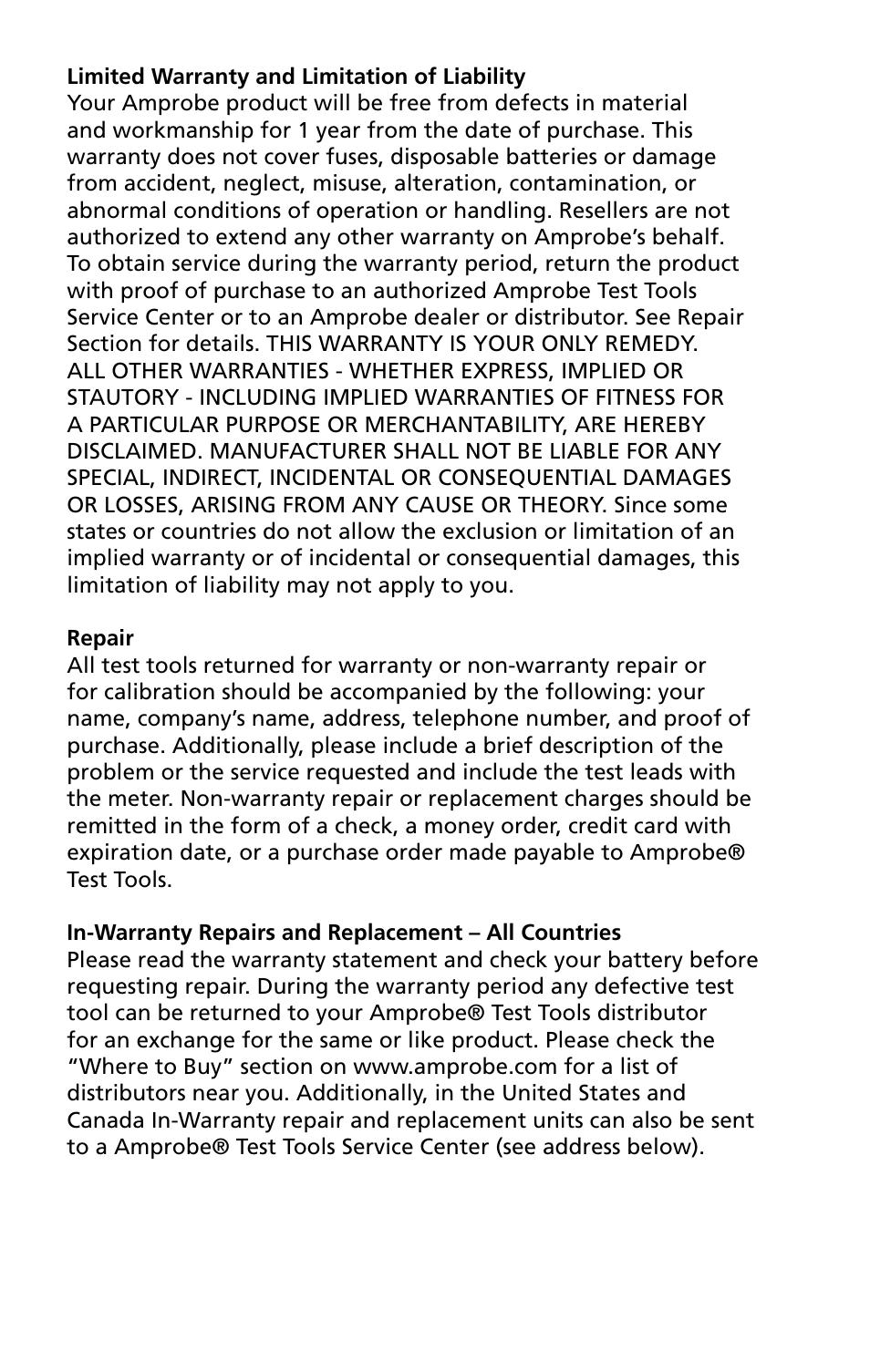 Amprobe MT-10 Moisture-Meter User Manual | Page 3 / 13