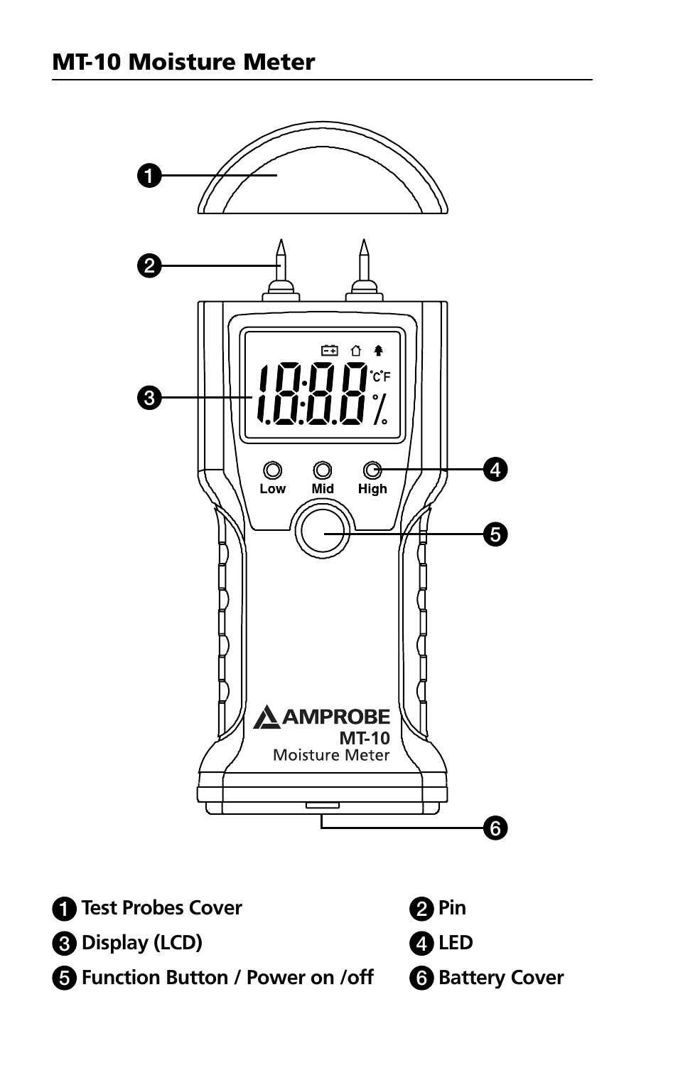 Amprobe MT-10 Moisture-Meter User Manual | Page 5 / 13