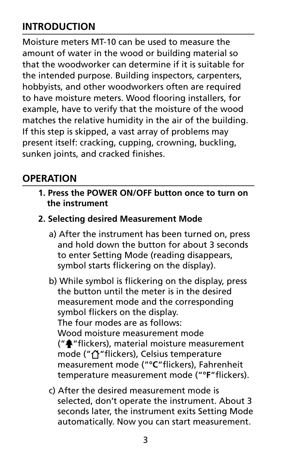 Amprobe MT-10 Moisture-Meter User Manual | Page 9 / 13