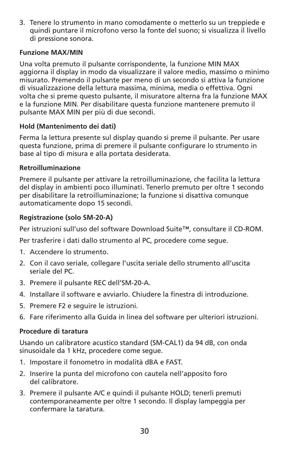 Amprobe SM-10 Sound-Level-Meters User Manual | Page 31 / 50