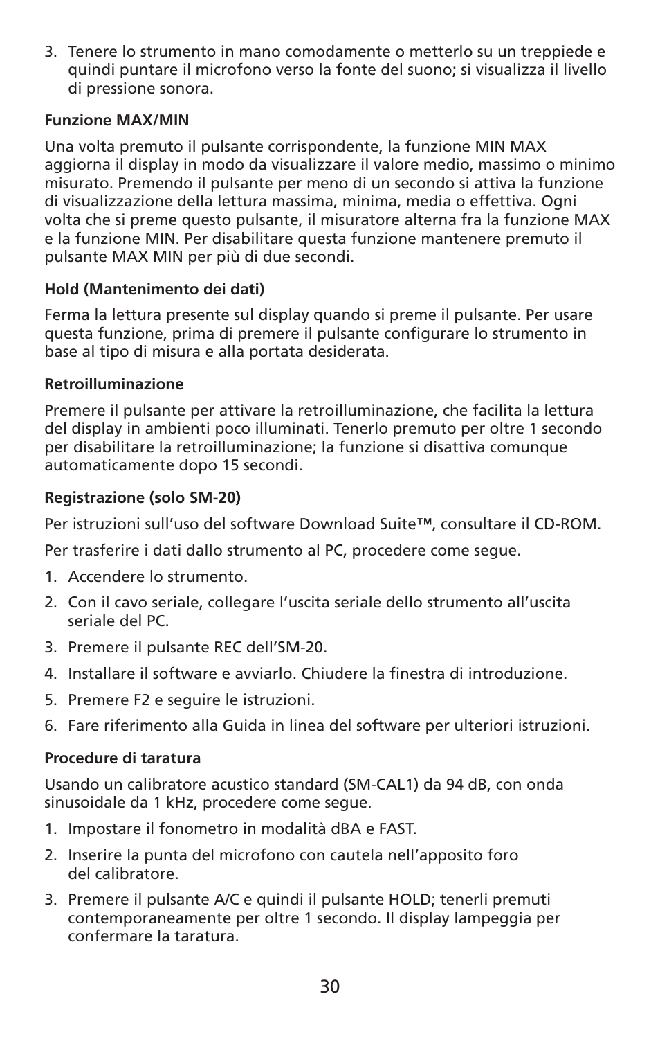 Amprobe SM-10 Sound-Level-Meters User Manual | Page 31 / 50