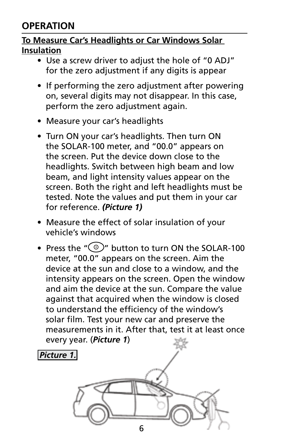 Amprobe SOLAR-100 Solar-Power-Meter User Manual | Page 9 / 14