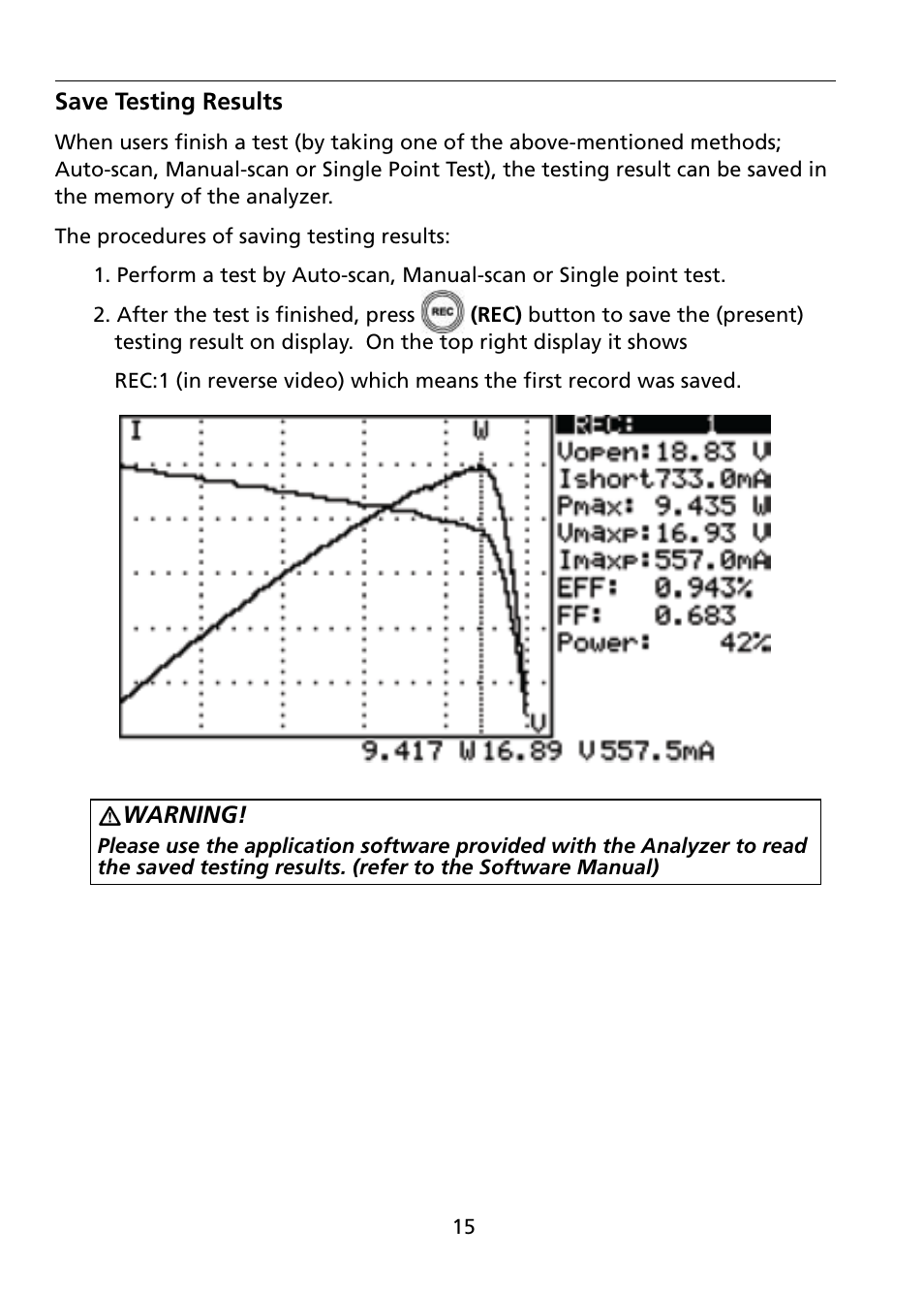 Amprobe SOLAR-500 Solar-Analyzer User Manual | Page 21 / 39