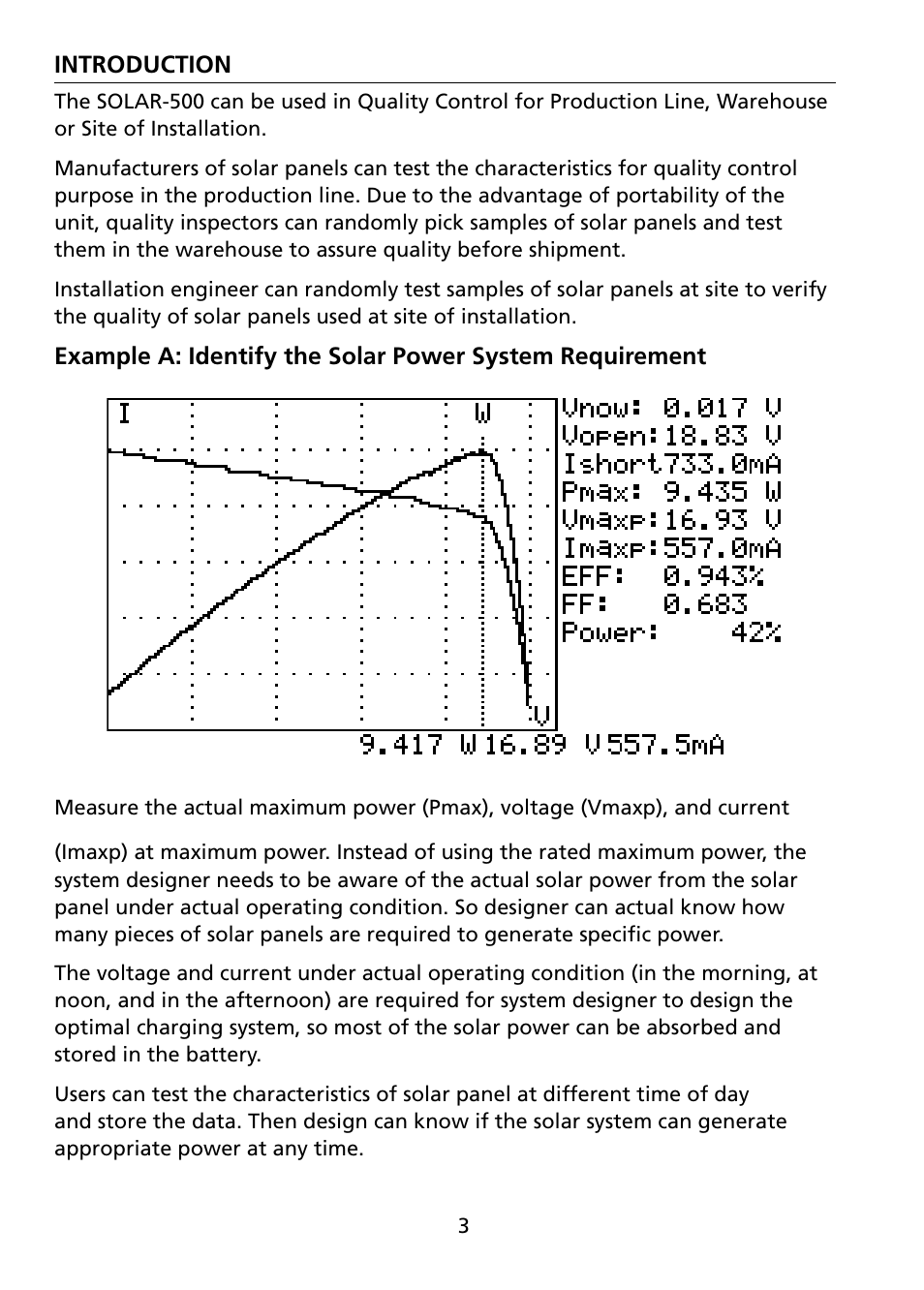 Amprobe SOLAR-500 Solar-Analyzer User Manual | Page 9 / 39