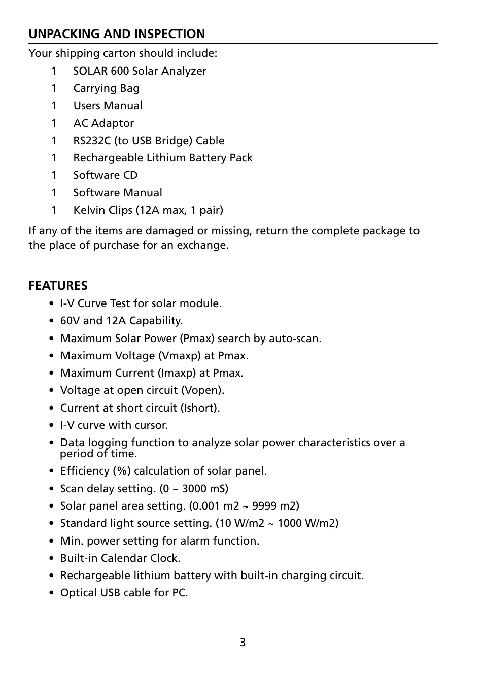 Amprobe SOLAR-600 Solar-Analyzer User Manual | Page 10 / 40