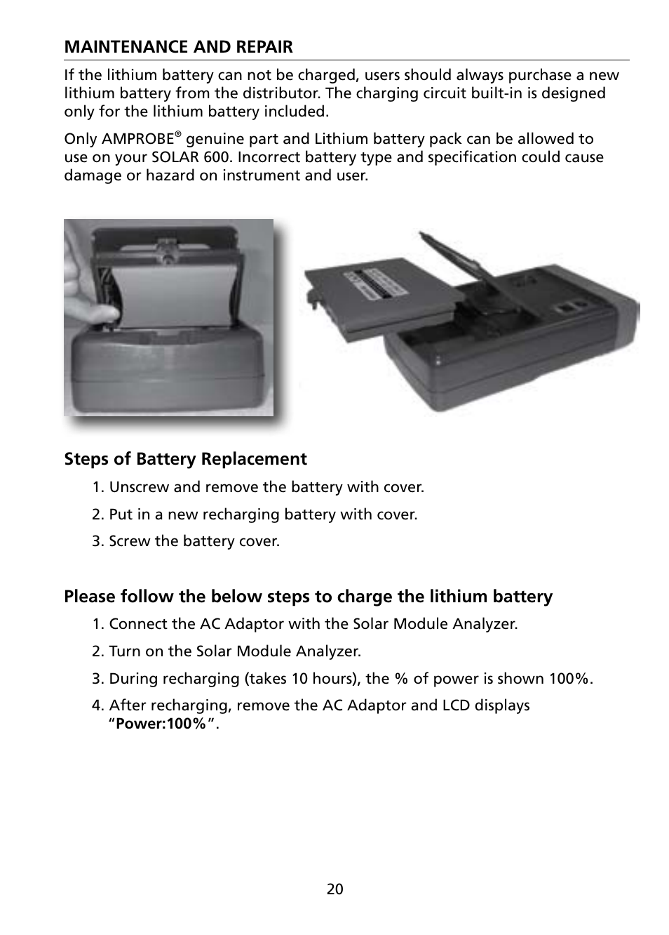 Amprobe SOLAR-600 Solar-Analyzer User Manual | Page 27 / 40