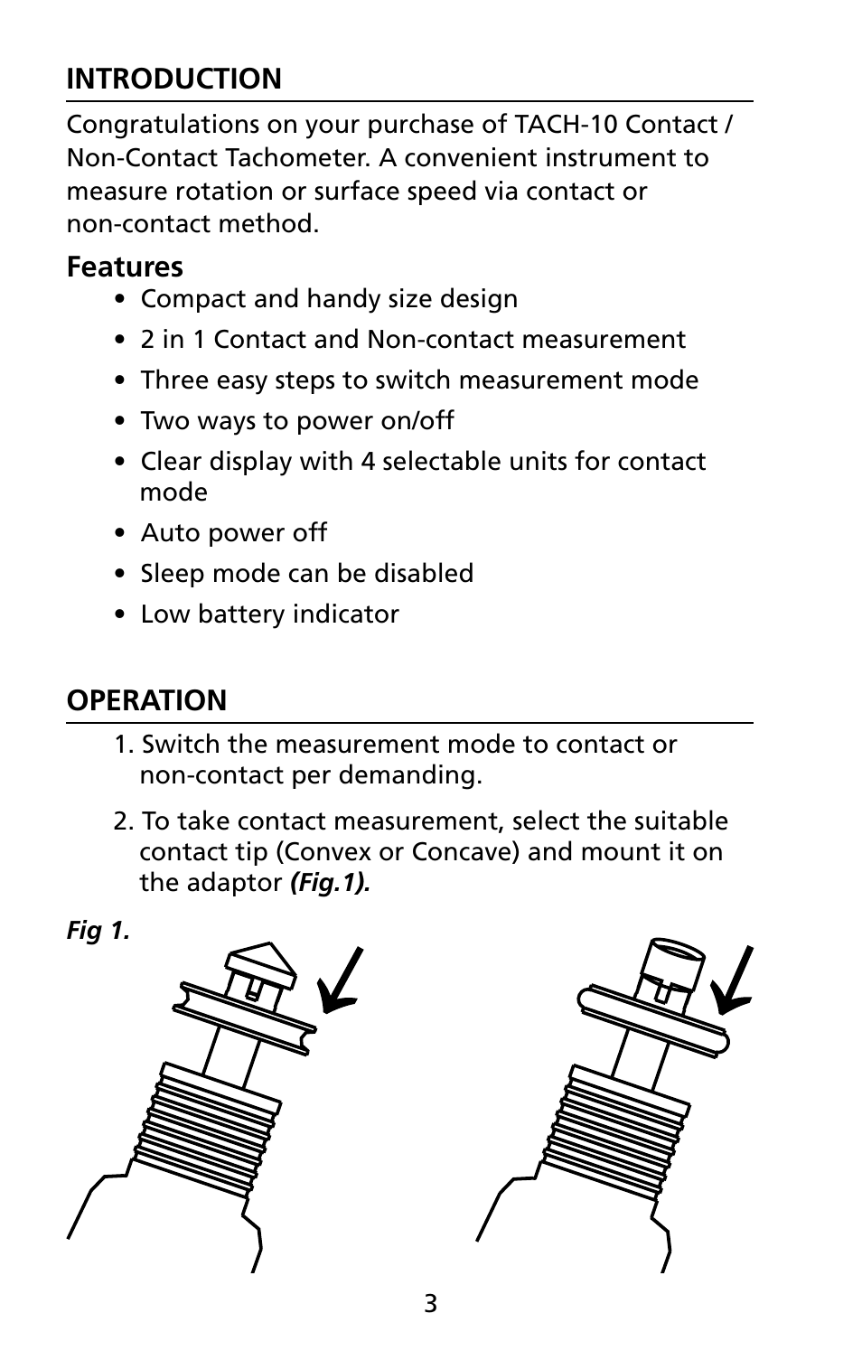 Amprobe TACH-10 Contact-NonContact-Tachometer User Manual | Page 10 / 16