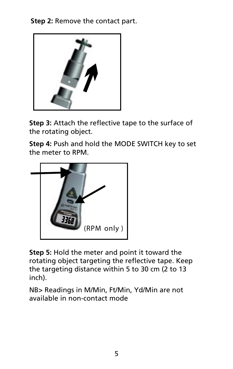 Amprobe TACH-10 Contact-NonContact-Tachometer User Manual | Page 12 / 16