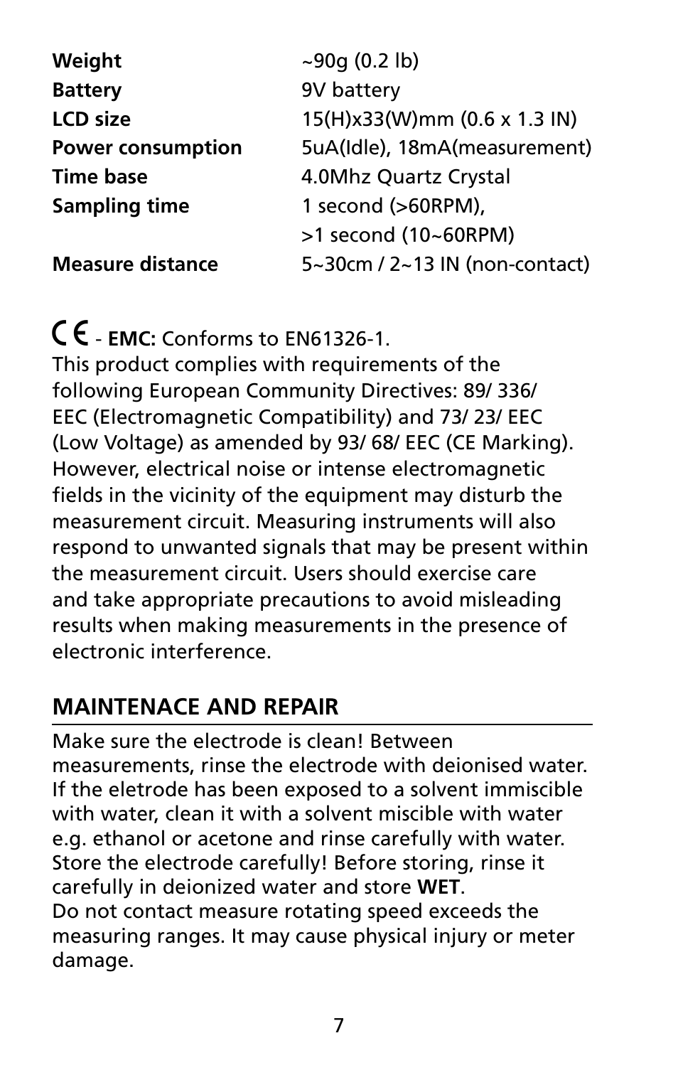 Amprobe TACH-10 Contact-NonContact-Tachometer User Manual | Page 14 / 16