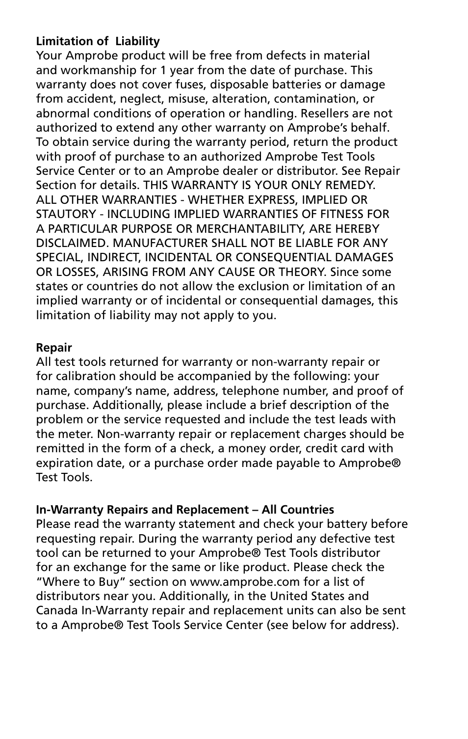 Amprobe TACH-10 Contact-NonContact-Tachometer User Manual | Page 4 / 16